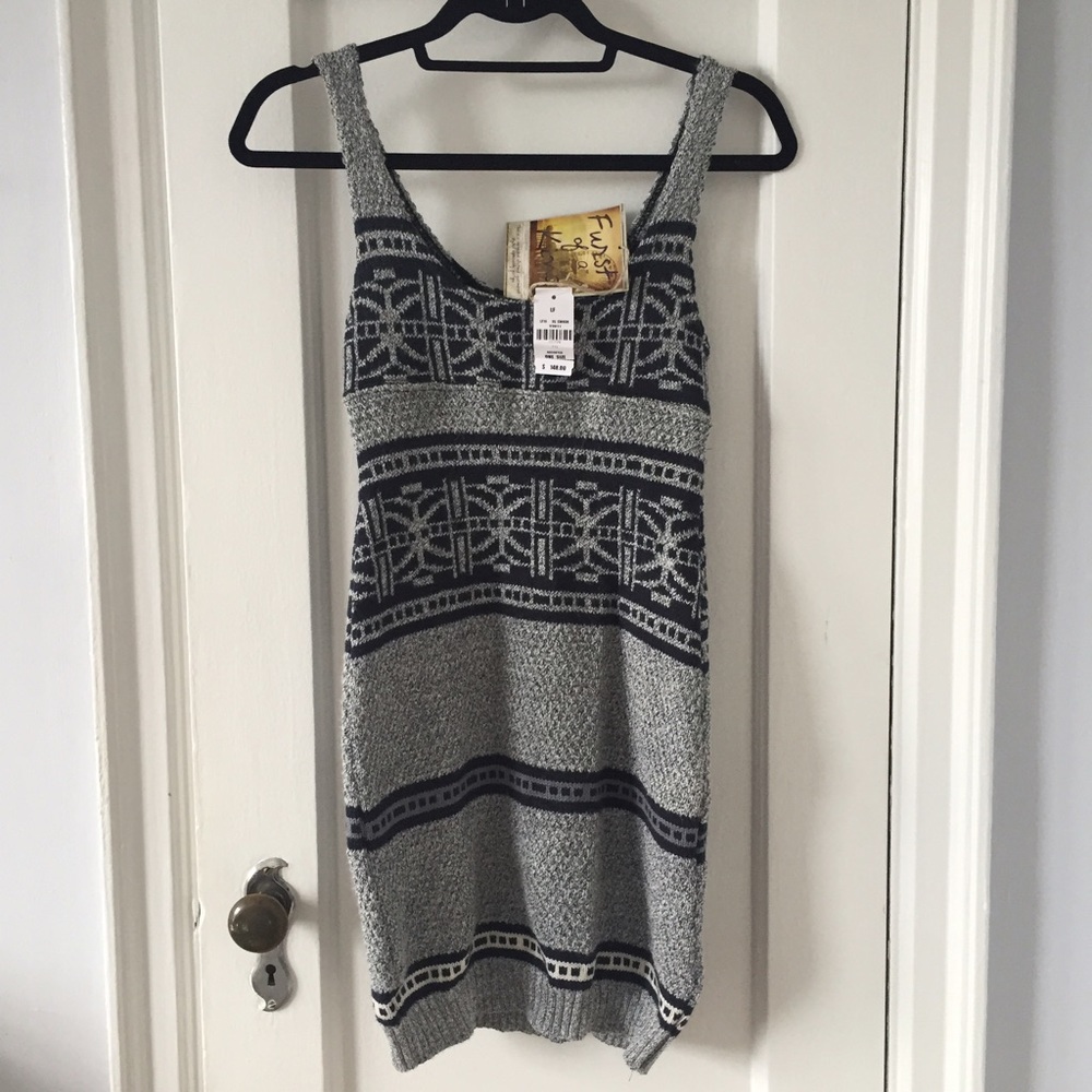 LF sweater dress furst of a kind grey NWT